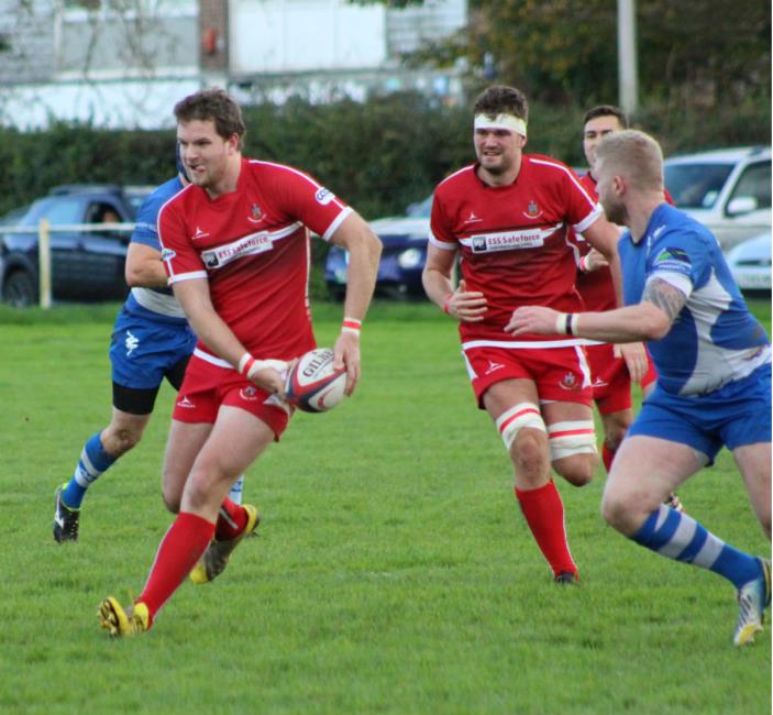 Toby Smith en route to a vital Pembroke try 